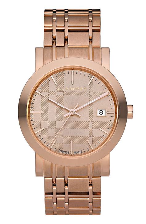 burberry rose gold black date|Burberry Watches .